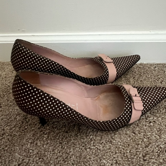 Casadei Brown Polka Dot Pumps - Picture 3 of 6